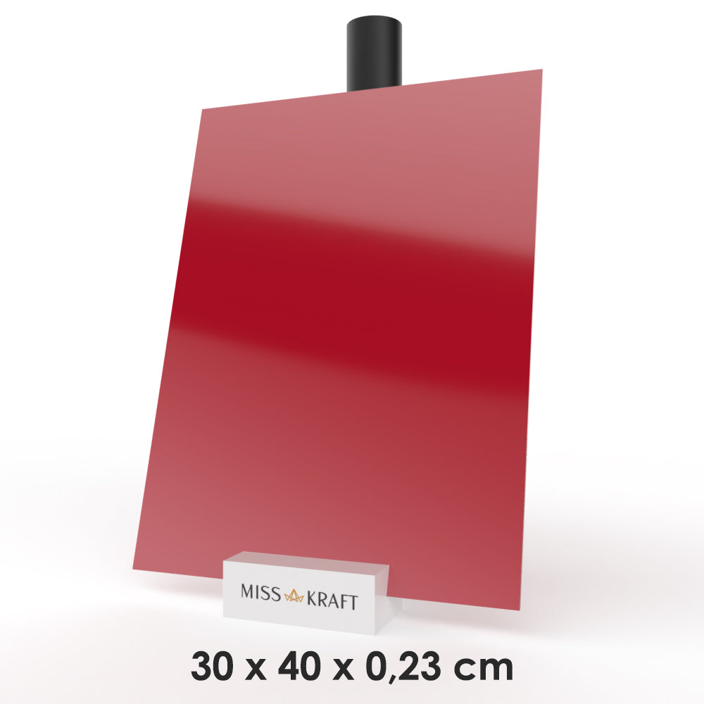 Plaque acrylique MissKraft - Rouge écarlate