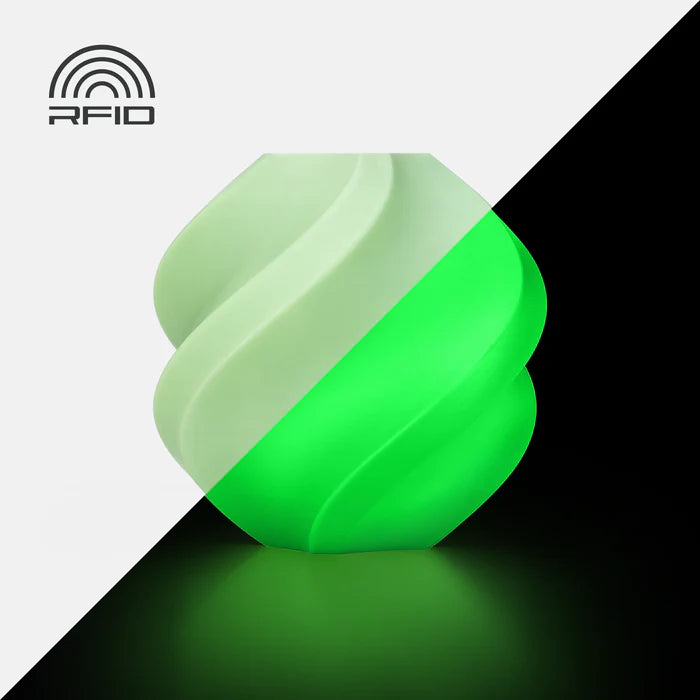 PLA Glow - Filament with spool / 1 kg / Glow Green