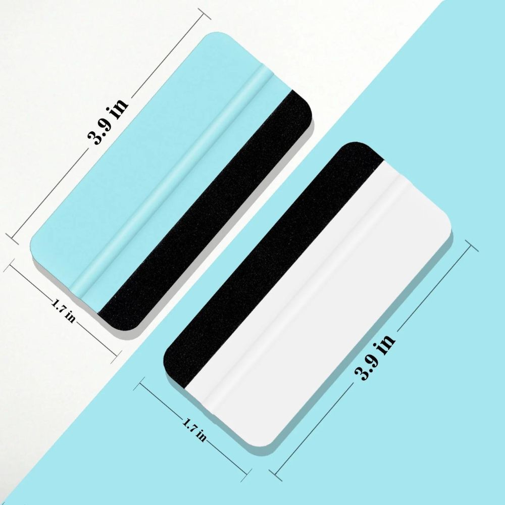 TeckWrapCraft - 2 Mini Raclettes (Squeegees) - 1 Blanche +1 Menthe
