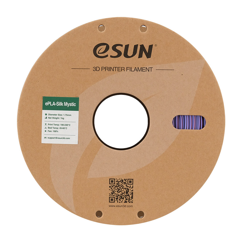 Bobine eSun de eSilk-PLA Mystic Copper Purple Green - 1 kg - Packaging