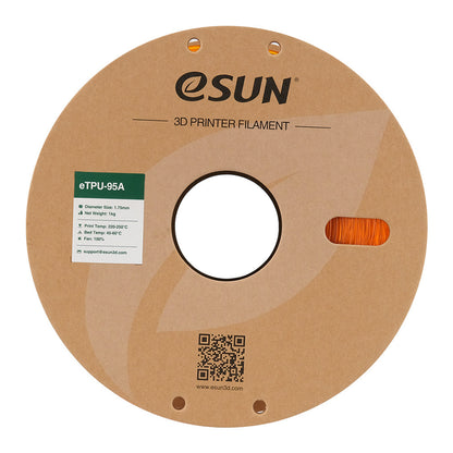 Bobine eSun de eTPU-95A Orange Transparent - 1 kg - Packaging