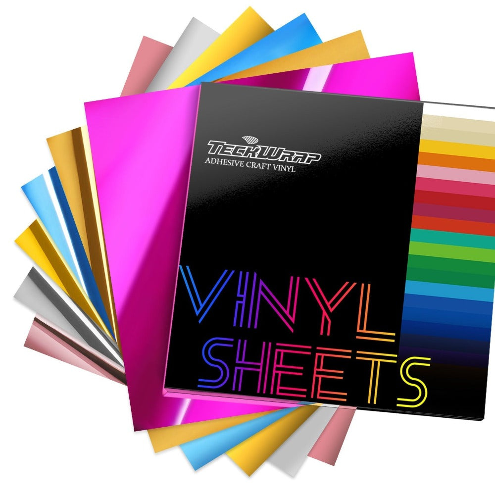 TeckWrapCraft  - Mirror Chrome - Vinyle Adhésif - Pack 6 feuilles