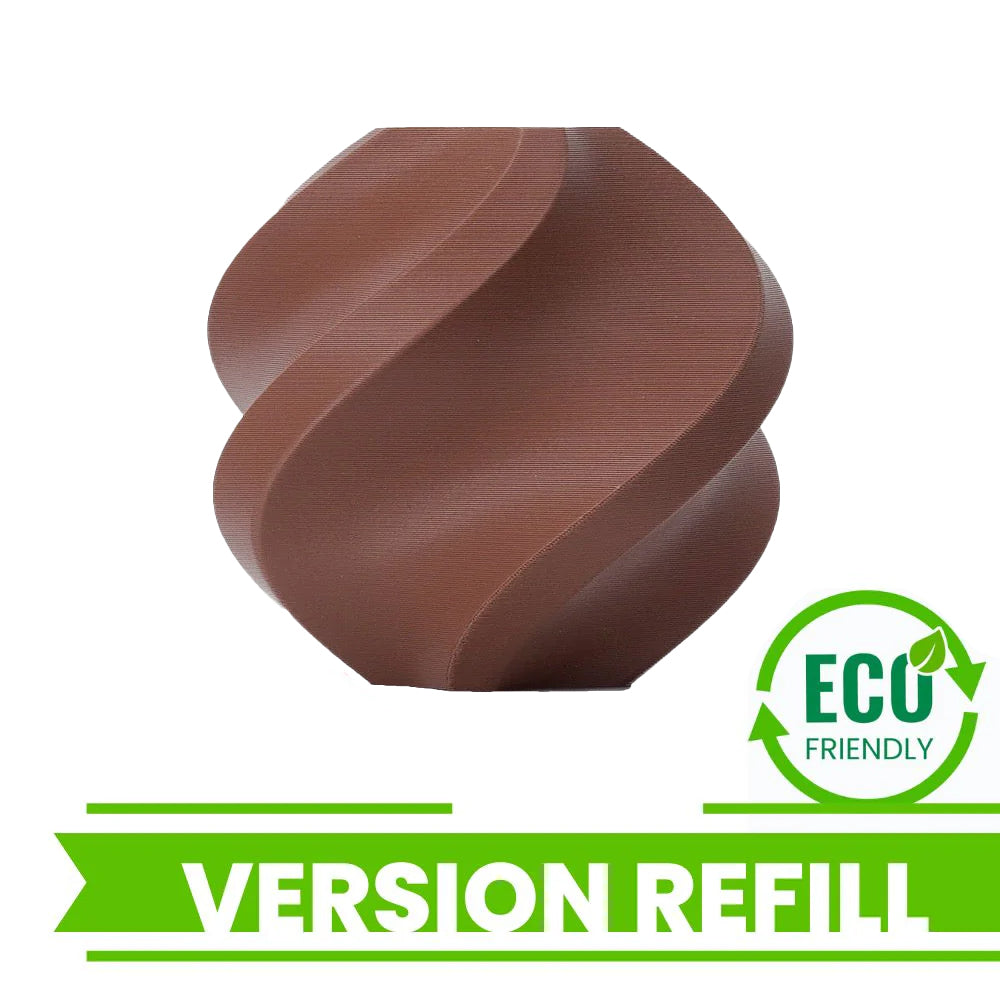 Bambu Lab - PLA Matte - Marron Foncé (Dark Brown) - 1,75 mm - 1 kg Refill