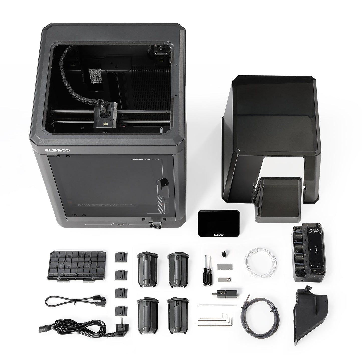 Elegoo - Centauri Carbon 2 Combo - Imprimante 3D avec Multicolore CC2 + CANVAS Entièrement Automatique ST