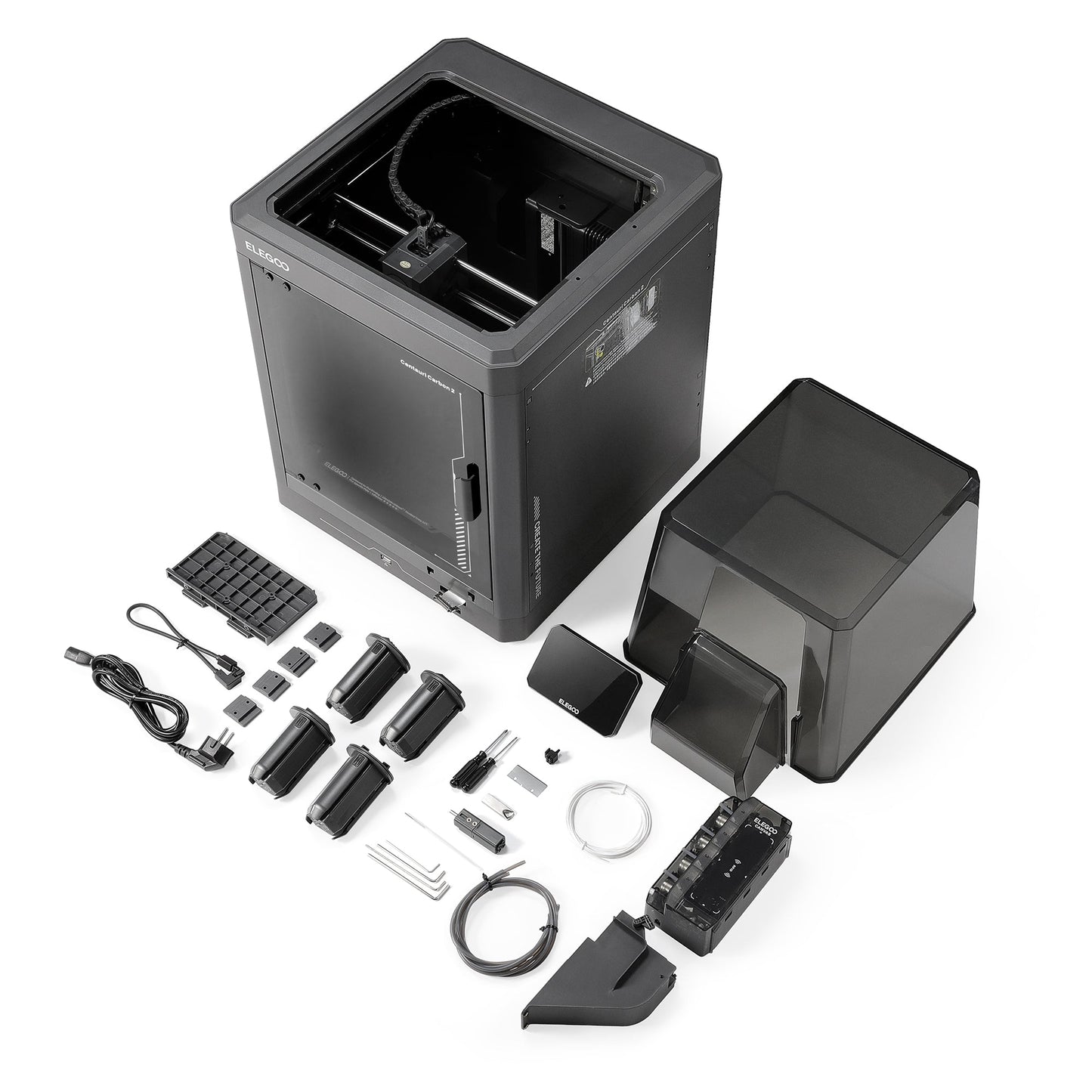Elegoo - Mini Factory Centauri Carbon 2 Combo - Imprimante 3D avec Multicolore CC2 + CANVAS