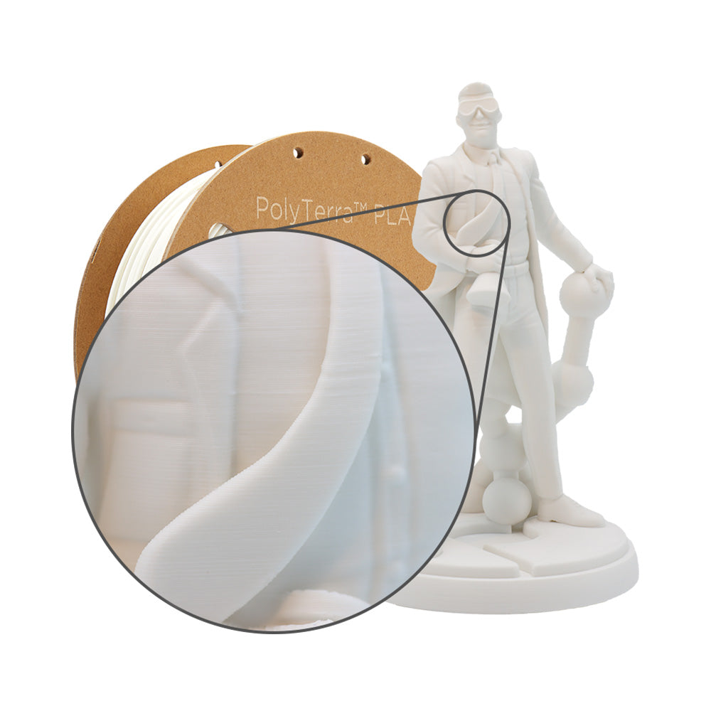 Polymaker - PolyTerra PLA - Blanc Coton (Cotton White) - 1,75 mm - 1 kg ST