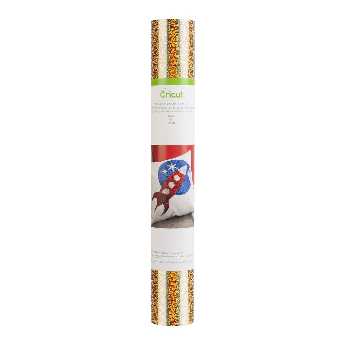 Cricut -Thermocollant (Flex) - Pailleté Holographique Or (30x61cm)