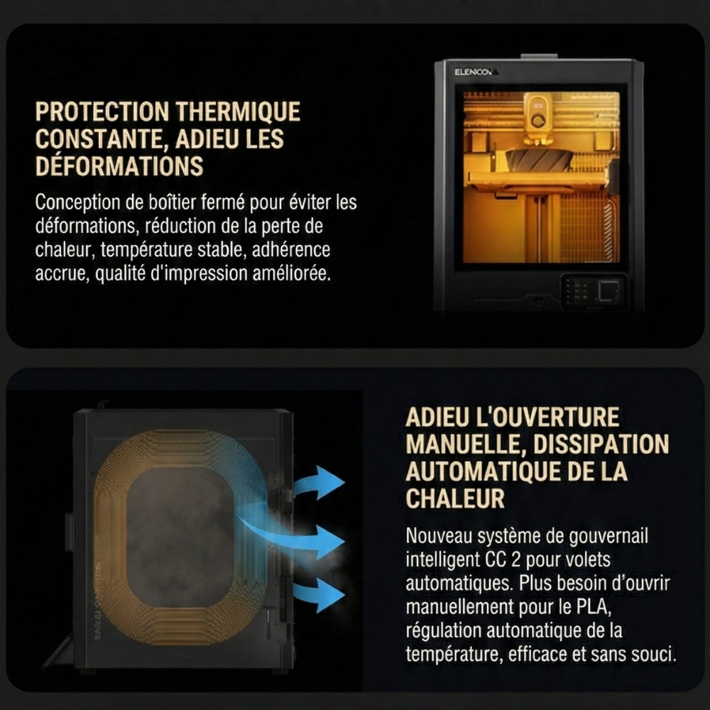 Elegoo - Centauri Carbon 2 Combo - Imprimante 3D avec Multicolore CC2 + CANVAS Entièrement Automatique ST