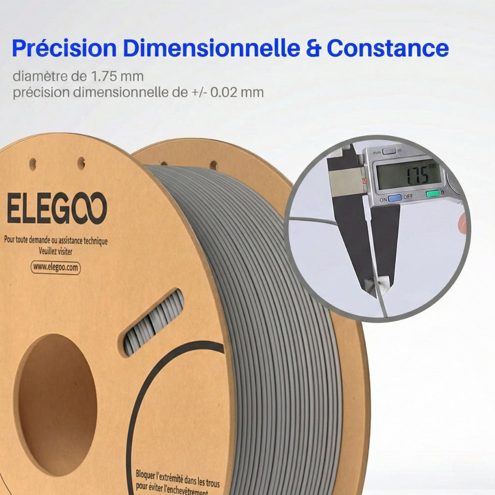 Elegoo - PLA - Rouge (Red) - 1,75 mm - 1 kg - RFID