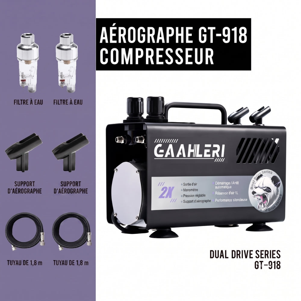 Gaahleri - GT-918 - Compresseur d'Air pour Aérographe (Air Compressor)