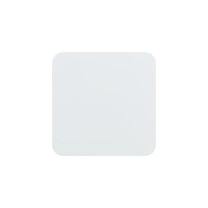 MissKraft - Sublimation - Lot de 5 Sous-verres en Acier Carré - Blanc Mat
