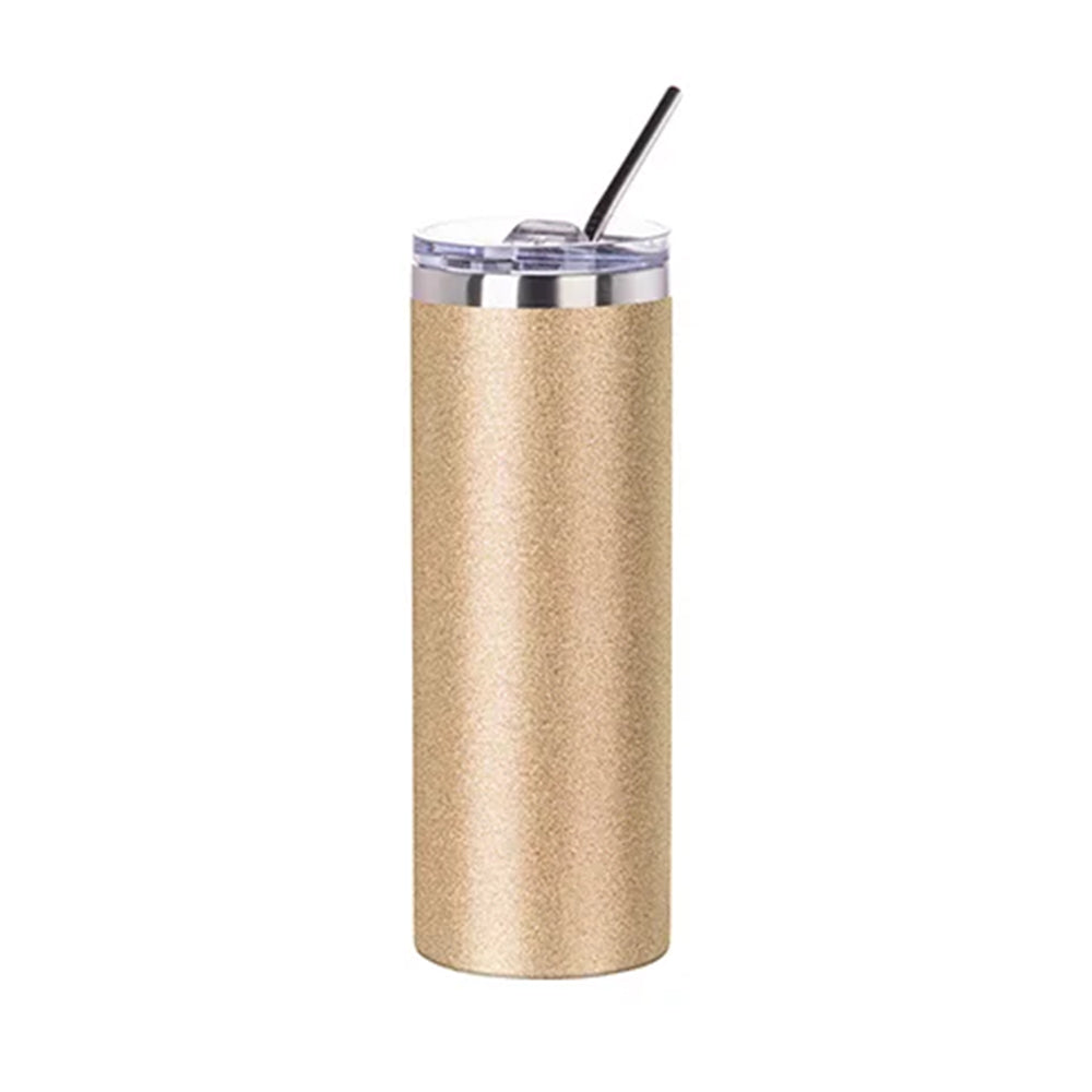 MissKraft Sublimation | Verre en Acier avec Paille | Or | 600 ml