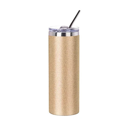MissKraft Sublimation | Verre en Acier avec Paille | Or | 600 ml