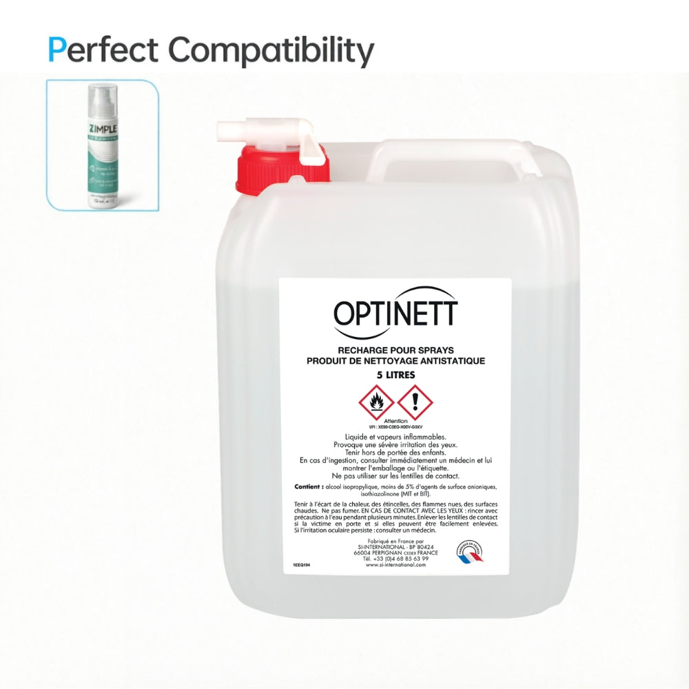 Optinett - Bidon de Recharge 5 L pour Zicleaner Zimple3D