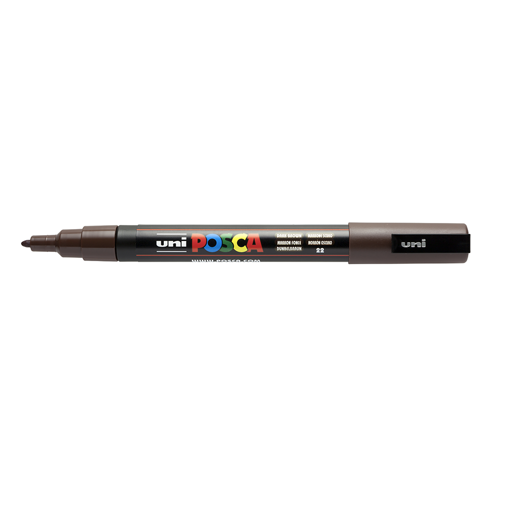 POSCA - Marqueur Pointe Conique Fine - Marron Foncé