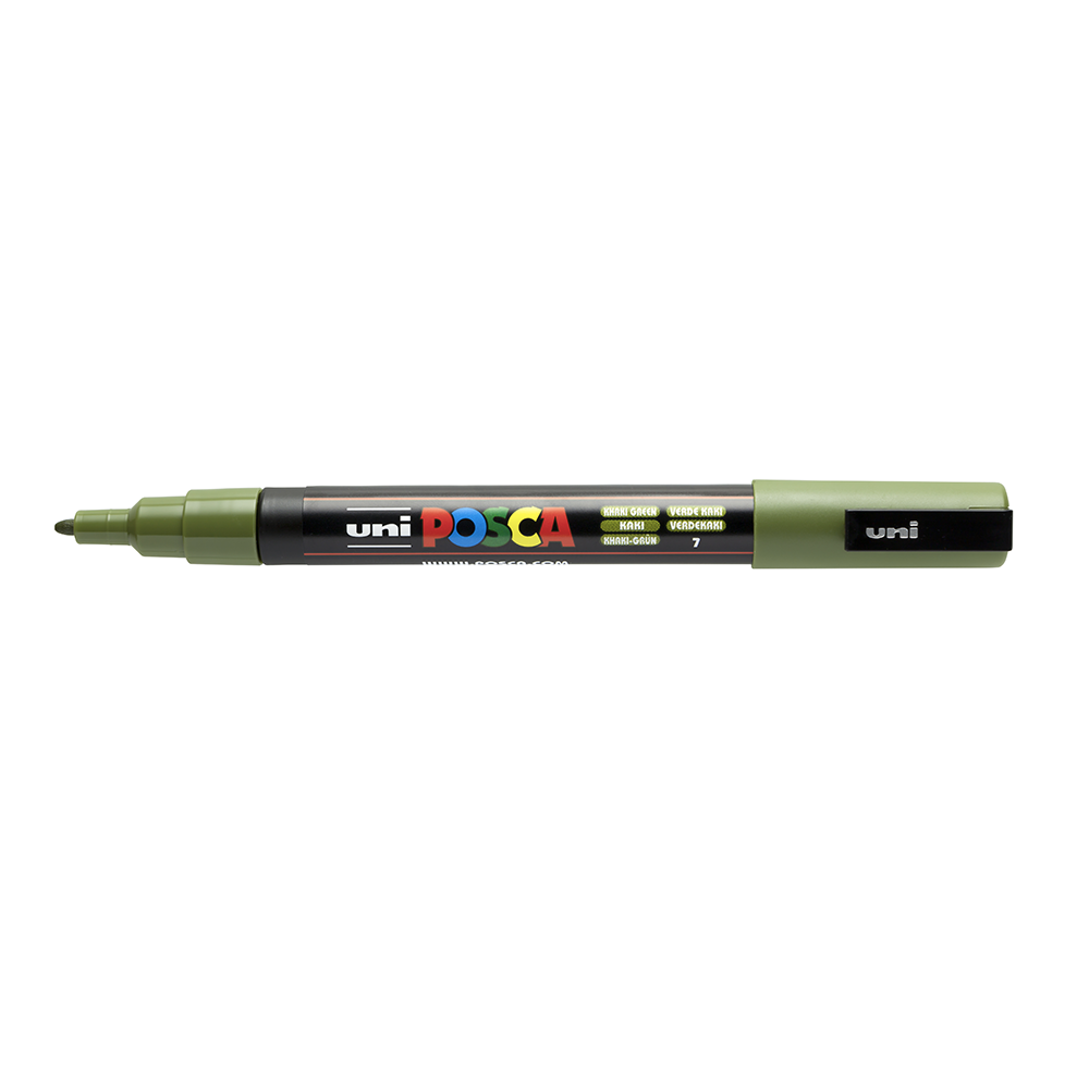 POSCA - Marqueur Pointe Conique Fine - Vert Kaki
