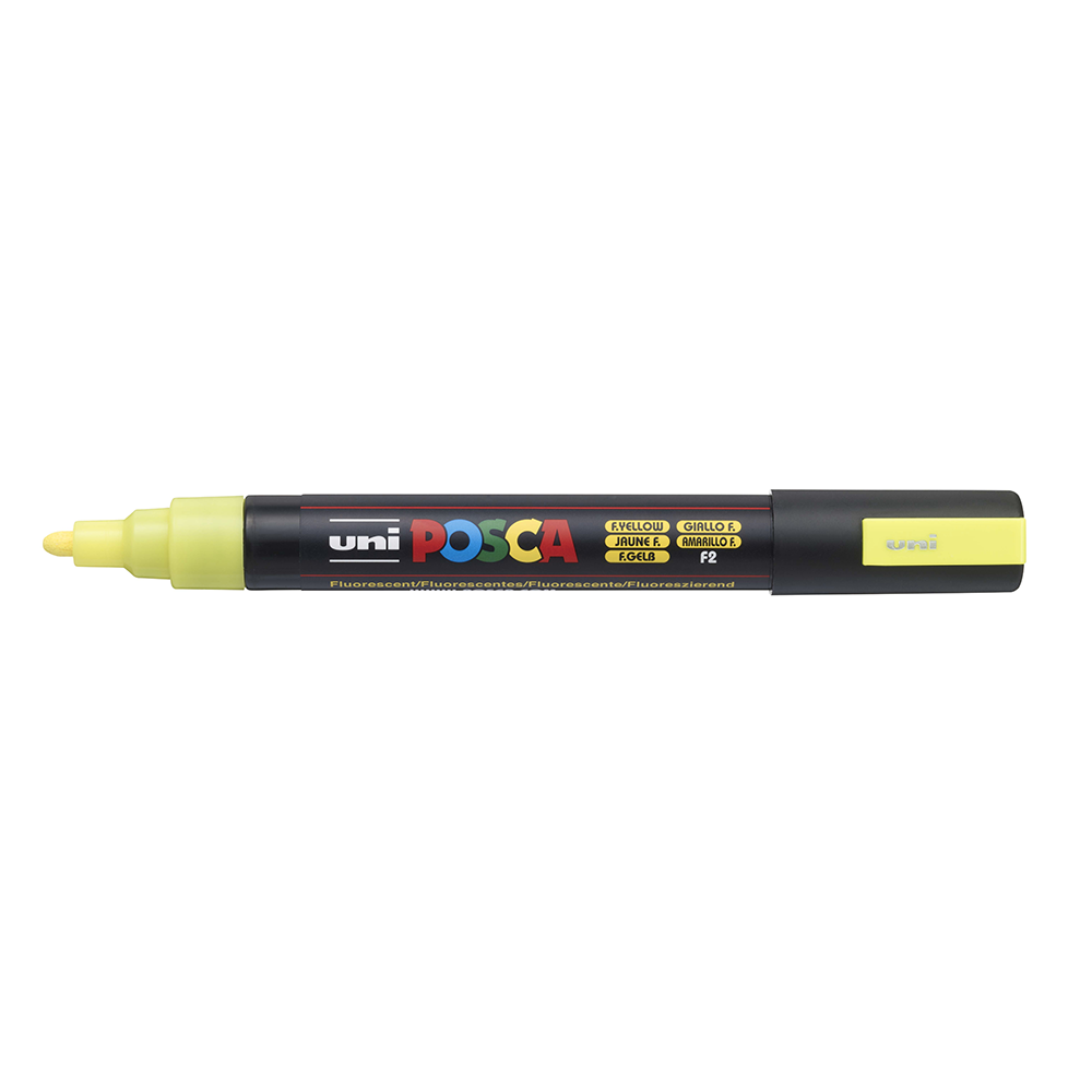 POSCA - Marqueur Pointe Conique Moyenne - Jaune Fluo