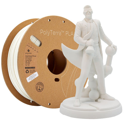 Polymaker - PolyTerra PLA - Blanc Coton (Cotton White) - 1,75 mm - 1 kg ST