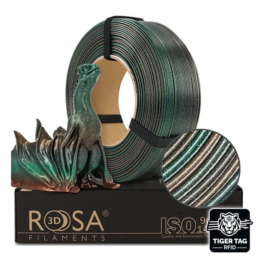 Rosa3D - PLA Galaxy - Arc-en-ciel Terra (Rainbow Terra) - 1,75 mm - 1 kg Refill avec RFID TigerTag