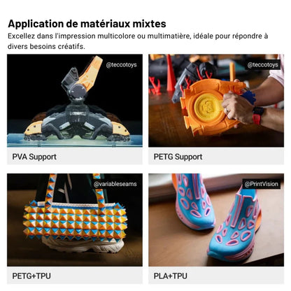 Snapmaker - U1 - Imprimante 3D Multi-Couleurs à 4 Têtes d'Impression ST