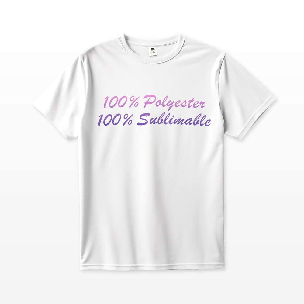 T-shirt 100% Polyester Blanc Homme taille XL pour sublimation 